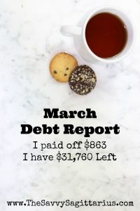 How I paid off $850+ in debt during the month of March