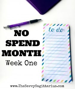 Week One of my #NoSpendMonth was GREAT! Read about how I spent less than $50 on everything I needed this week and how I did it!