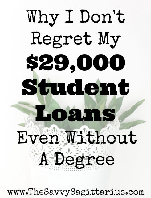 When you start looking at that debt total from your student loans, many people start regretting their student loans! But not me! Here is why I don't regret any of my student loans even though I don't have my degree yet! 