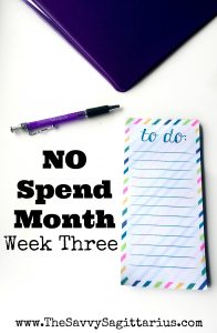 My No Spend Month Challenge is almost over. I put in 66 hours at work and cant wait for that paycheck! I would say Week Three went great!
