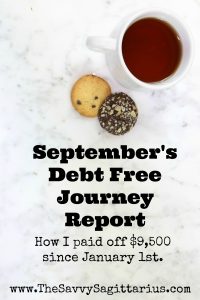  I know October is going to be a great month of paying debts off. This month I will pay off my smallest student loan! Find out how September went!