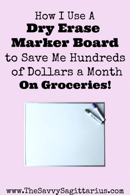 Groceries is the number one easiest category to go over budget on! Here is how I use a marker board for my meal planning to save me hundreds of dollars on groceries every month!