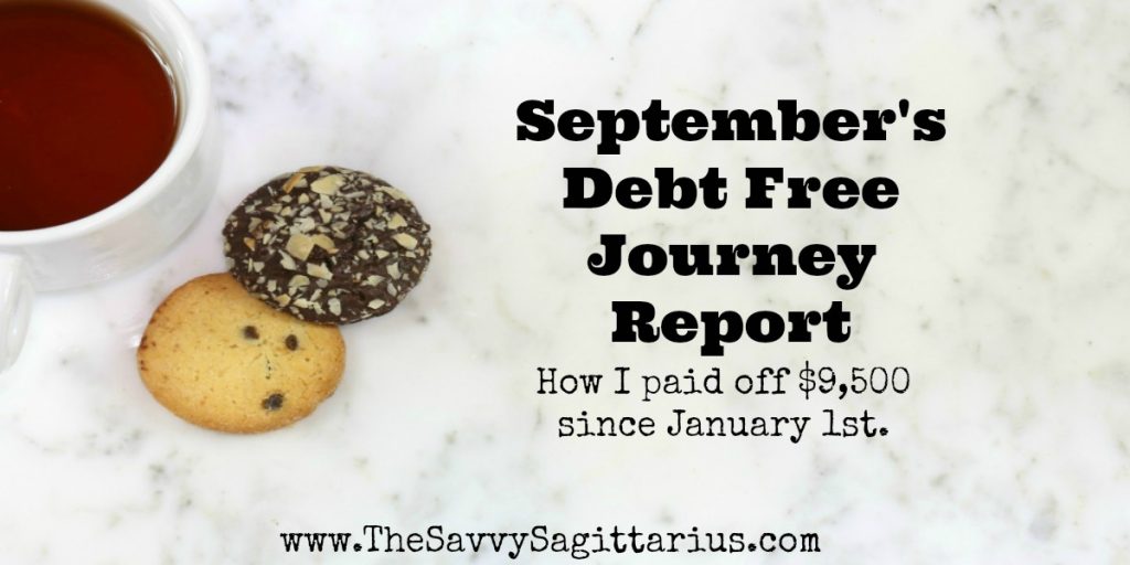 I know October is going to be a great month of paying debts off. This month I will pay off my smallest student loan! Find out how September went!