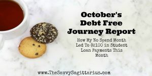 October is so great for fall activities and some of the best foods on the planet. It was also a FANTASTIC month for my debt free journey. I did a NO Spend Month and made sure that I was only spending money on groceries, gas, and prebudgeted things. See here how I paid off $2000+ in one month on a SINGLE income.