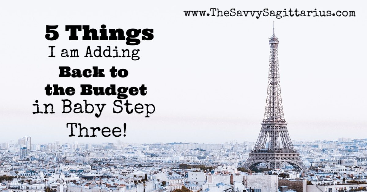 When I started my debt free journey, I cut a lot of things out of my budget. Now that I am done with baby step two, I am adding a few things into my budget! Check out these 5 things that I will spend money on again!