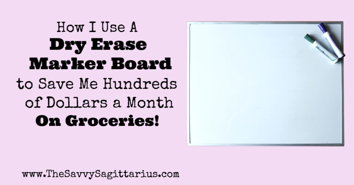 Groceries is the number one easiest category to go over budget on! Here is how I use a marker board for my meal planning to save me hundreds of dollars on groceries every month!