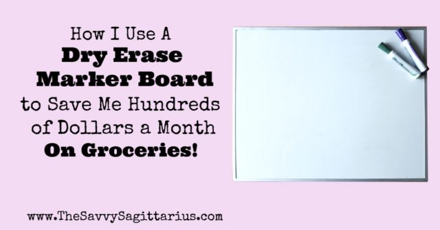 Groceries is the number one easiest category to go over budget on! Here is how I use a marker board for my meal planning to save me hundreds of dollars on groceries every month!