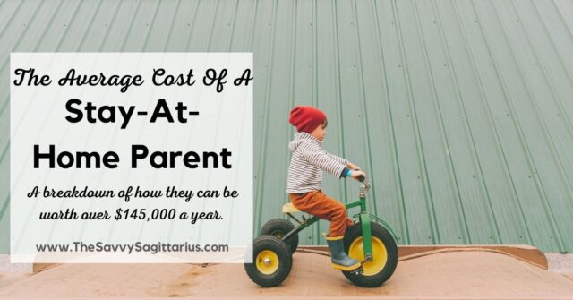 The average stay-at-home parent's income according to all of these tasks is $2,798.50 a week or $145,522 a year. Here is a breakdown of the pay.