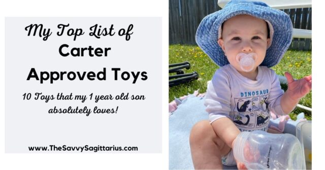 Raising a baby can be expensive especially in a world of marketing tactics telling you that you need the latest and greatest toys. But there are really a ton of options for great things for babies to play with that don't cost $100. These are my top favorite toys that my son loved under 1 year old.