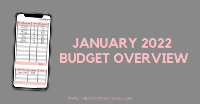Every month, I post our income, budget, savings goals, and debt pay off progress. Here is January 2022 budget!